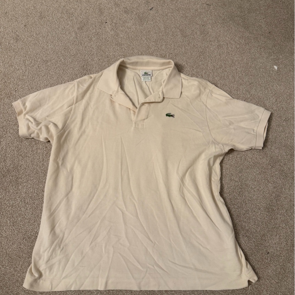 Lacoste Cream Polo Shirt
